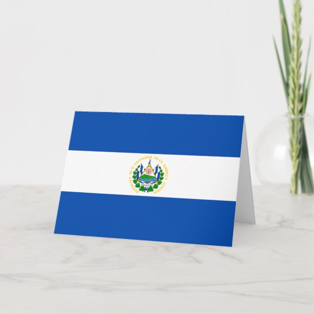 Flagge El Salvadors Karte (Vorderseite)