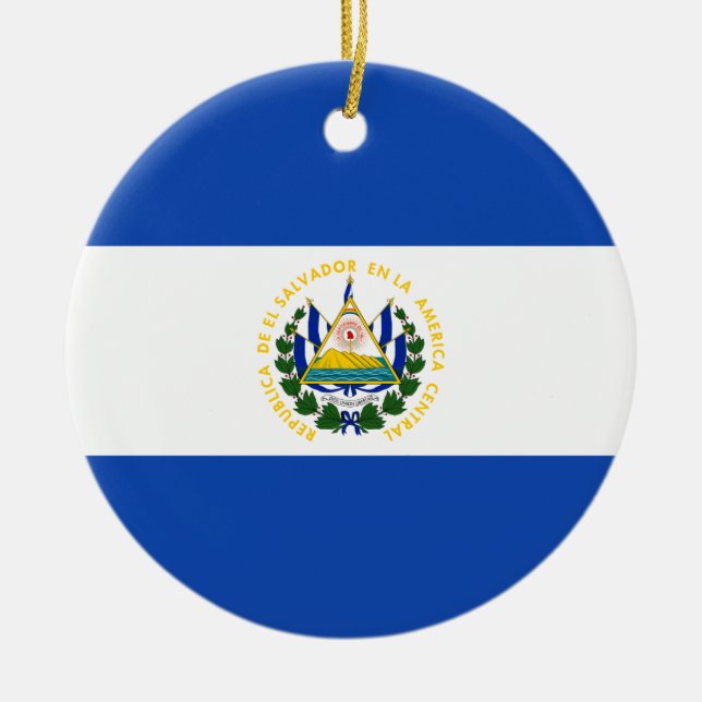 Flagge El Salvadors Keramikornament (Vorne)