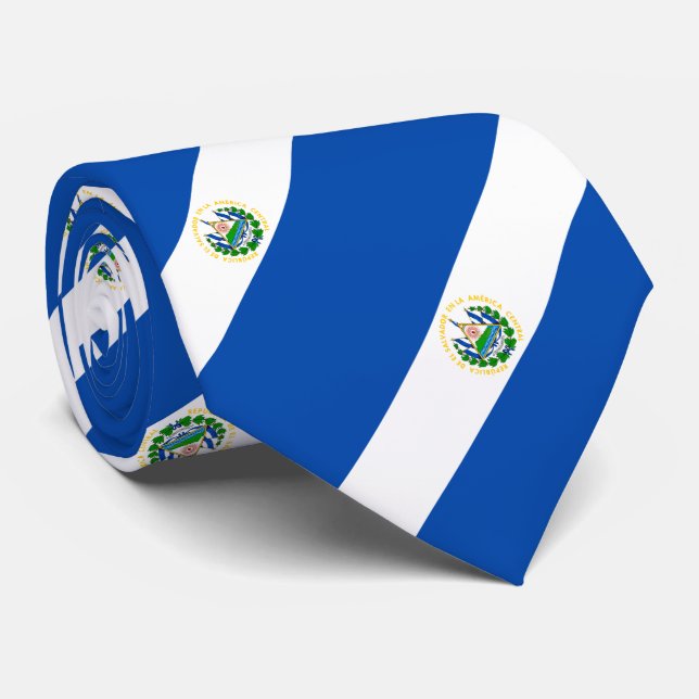 Flagge El Salvadors Krawatte (Gerollt)