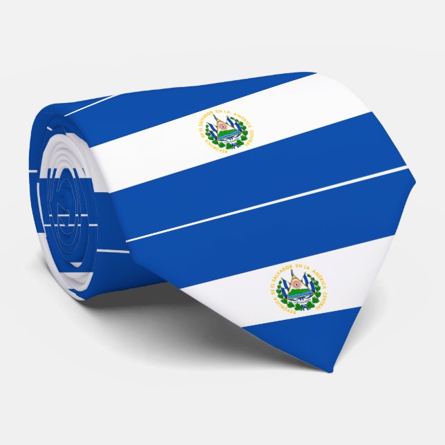 Flagge El Salvadors Krawatte (Gerollt)
