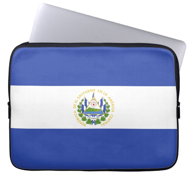 Flagge El Salvadors Laptopschutzhülle (Vorderseite)