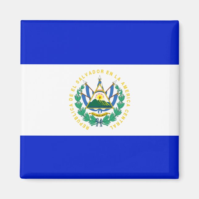 Flagge El Salvadors Magnet (Vorne)