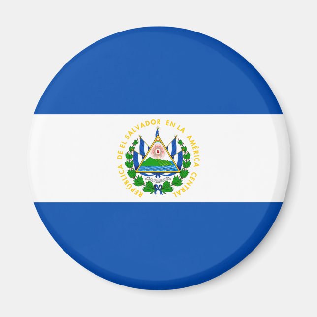 Flagge El Salvadors Magnet (Vorne)