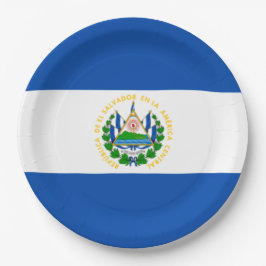 Flagge El Salvadors Pappteller