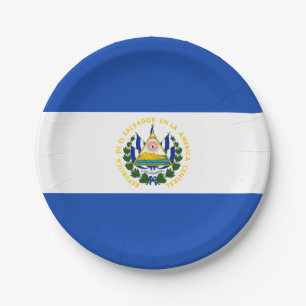 Flagge El Salvadors Pappteller