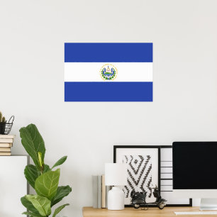 Flagge El Salvadors Poster