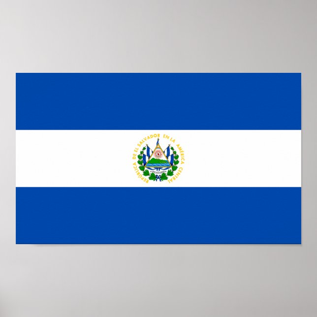Flagge El Salvadors Poster (Vorne)