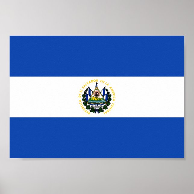 Flagge El Salvadors Poster (Vorne)