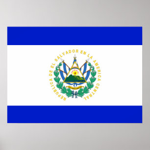 Flagge El Salvadors Poster