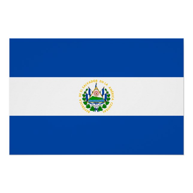 Flagge El Salvadors Poster (Vorderseite)