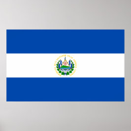Flagge El Salvadors Poster