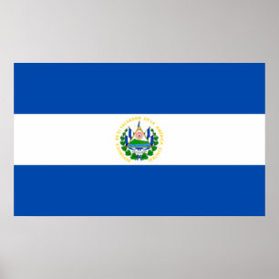Flagge El Salvadors Poster