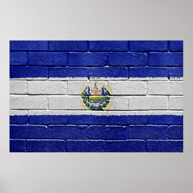 Flagge El Salvadors Poster (Vorne)