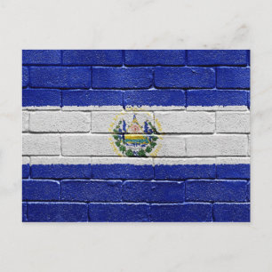 Flagge El Salvadors Postkarte