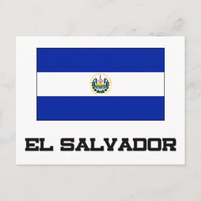 Flagge El Salvadors Postkarte (Vorderseite)