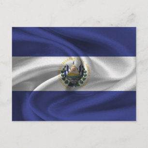 Flagge El Salvadors Postkarte