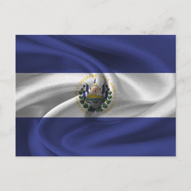 Flagge El Salvadors Postkarte (Vorderseite)
