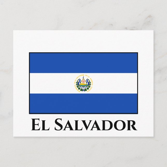 Flagge El Salvadors Postkarte (Vorderseite)