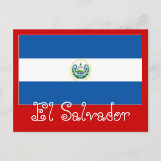 Flagge El Salvadors Postkarte