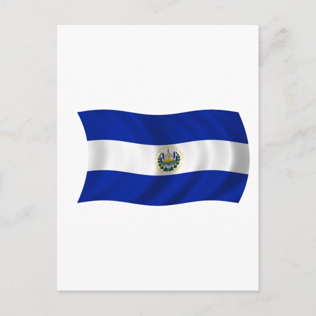 Flagge El Salvadors Postkarte (Vorderseite)