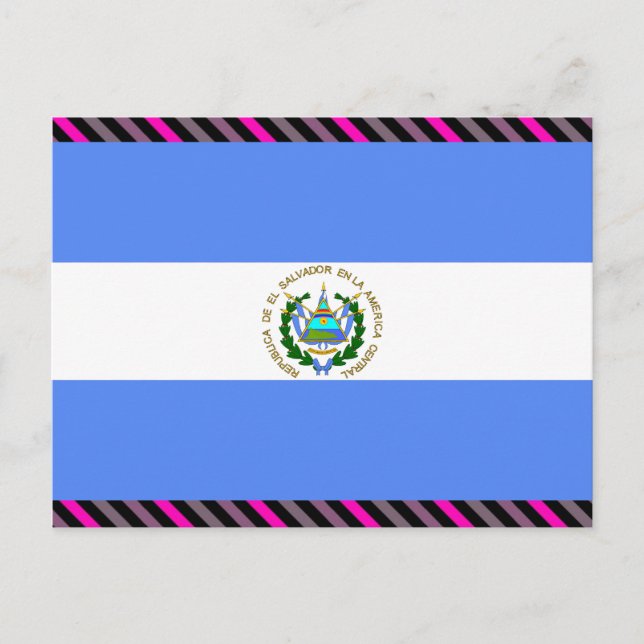 Flagge El Salvadors Postkarte (Vorderseite)