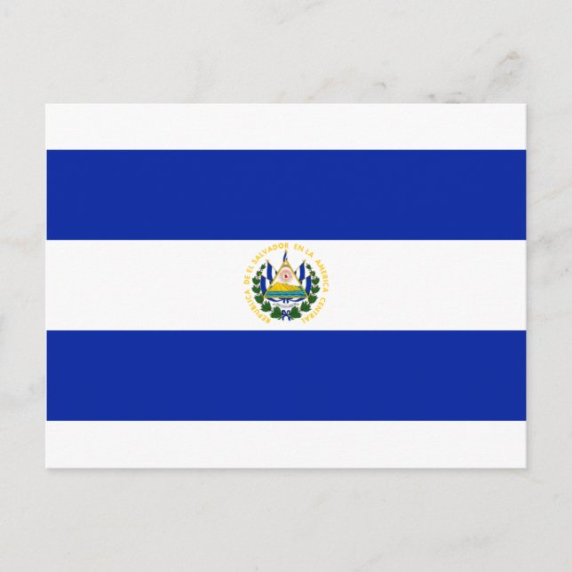 Flagge El Salvadors Postkarte (Vorderseite)