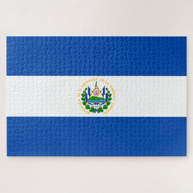Flagge El Salvadors Puzzle (Horizontal)