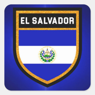 Flagge El Salvadors Quadratischer Aufkleber