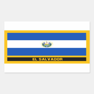 Flagge El Salvadors Rechteckiger Aufkleber