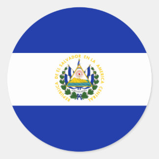 Flagge El Salvadors Runder Aufkleber