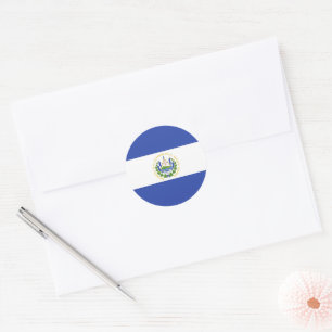 Flagge El Salvadors Runder Aufkleber