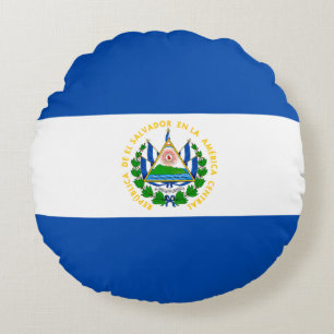 Flagge El Salvadors Rundes Kissen