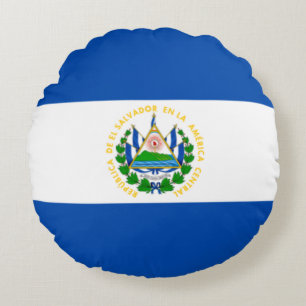 Flagge El Salvadors Rundes Kissen