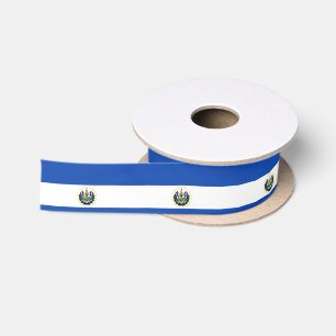 Flagge El Salvadors Satinband