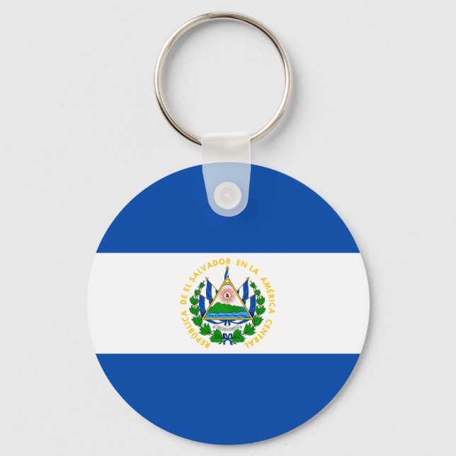 Flagge El Salvadors Schlüsselanhänger (Vorderseite)