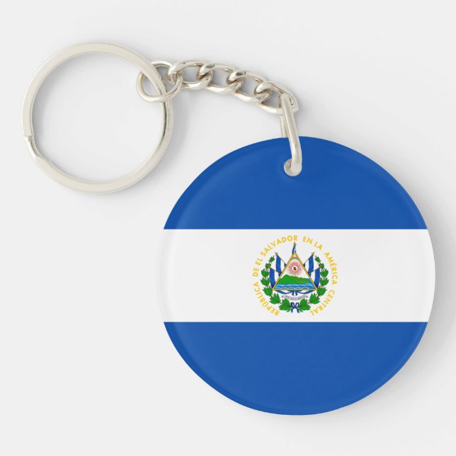Flagge El Salvadors Schlüsselanhänger (Vorderseite)