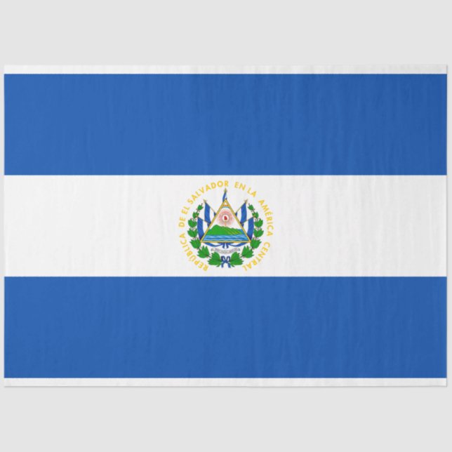 Flagge El Salvadors Seidenpapier (Vorderseite)