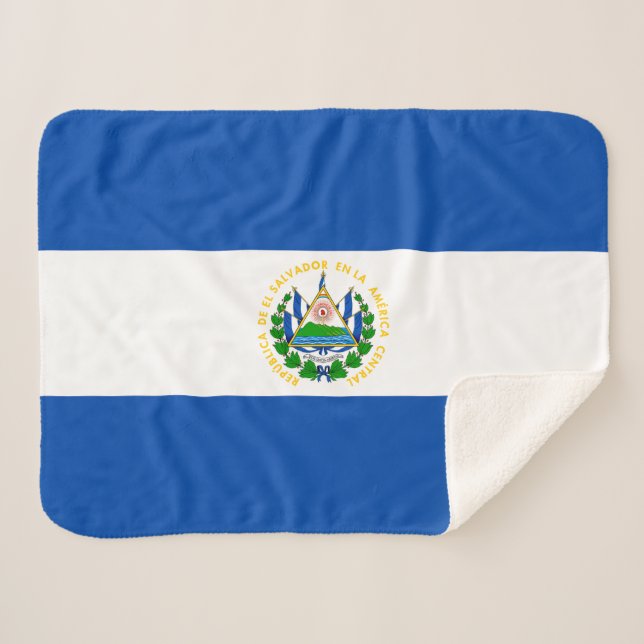 Flagge El Salvadors Sherpadecke (Vorderseite (Horizontal))