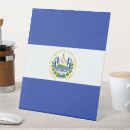 Flagge El Salvadors Sockelschild