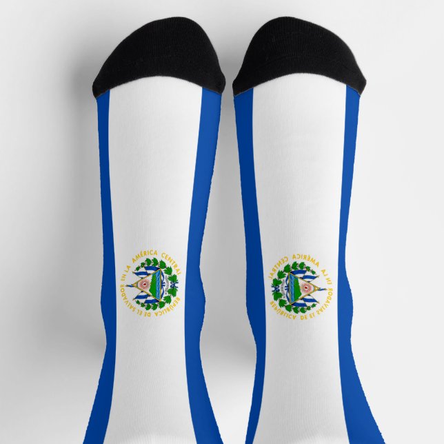 Flagge El Salvadors Socken (Oben)
