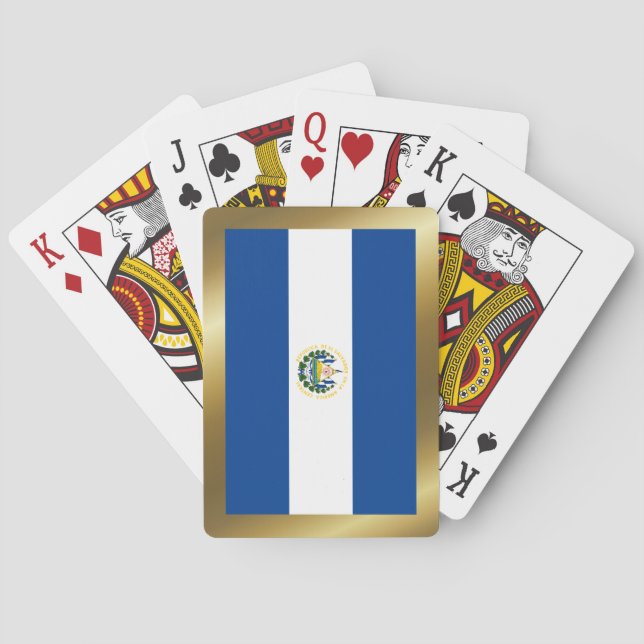 Flagge El Salvadors Spielkarten (Rückseite)
