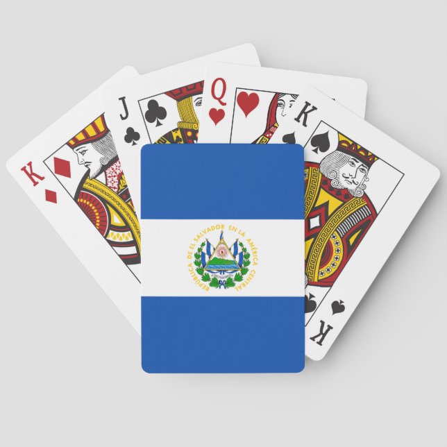 Flagge El Salvadors Spielkarten (Rückseite)