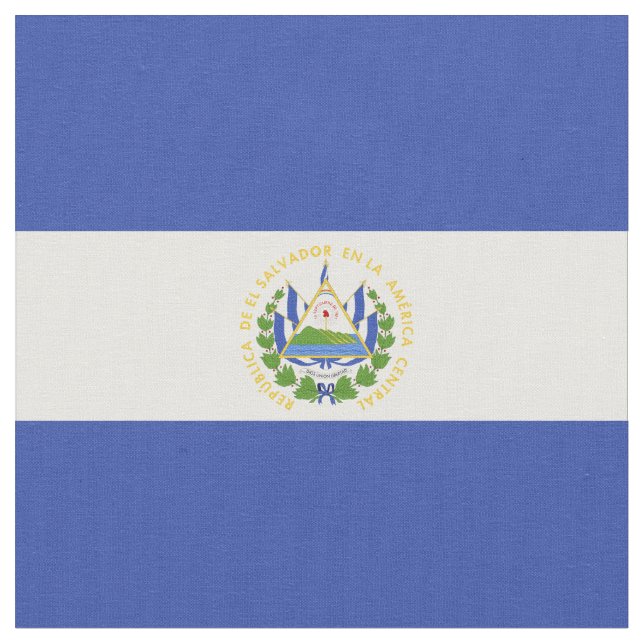 Flagge El Salvadors Stoff (Nahaufnahme)