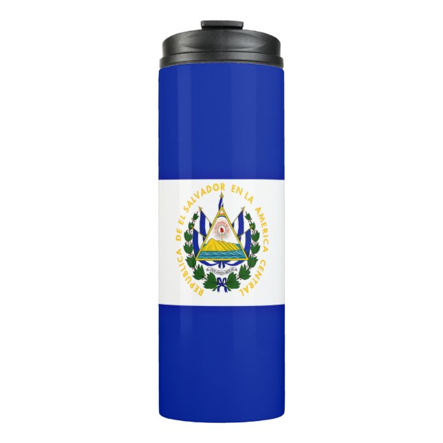 Flagge El Salvadors Thermosbecher (Vorderseite)