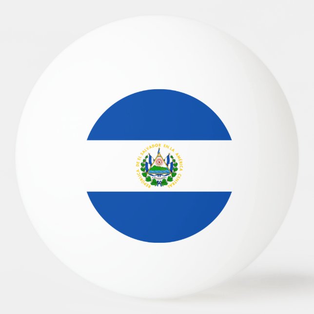 Flagge El Salvadors Tischtennisball (Vorderseite)
