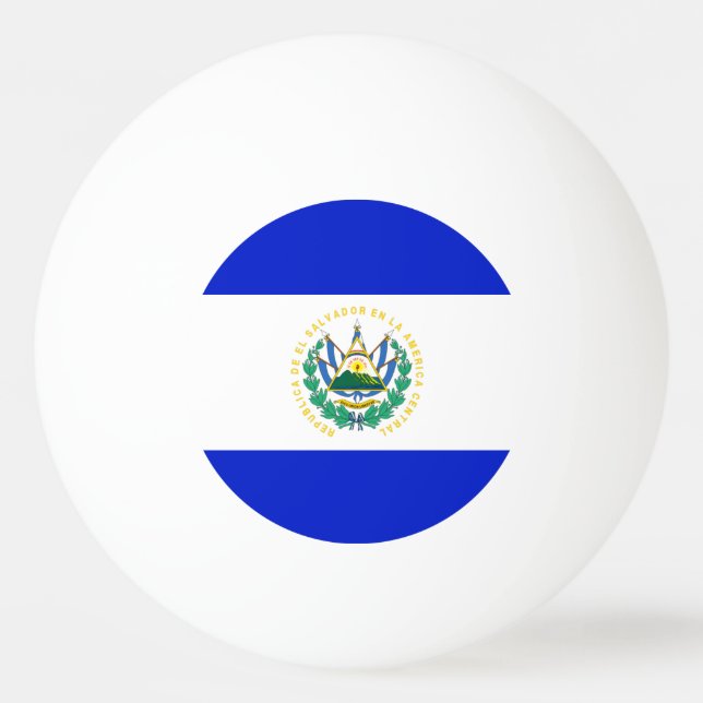 Flagge El Salvadors Tischtennisball (Vorderseite)