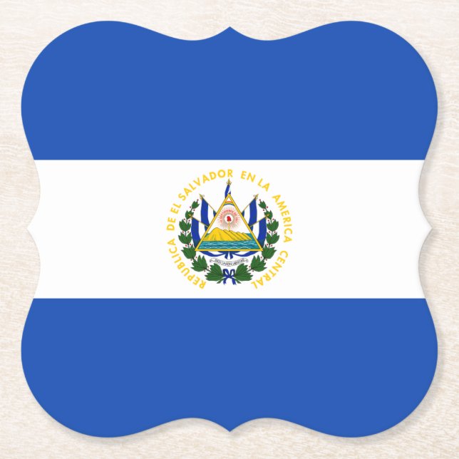 Flagge El Salvadors Untersetzer (Vorderseite)