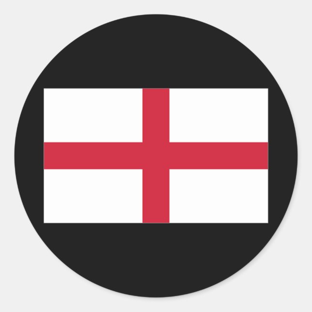 Flagge Englands Runder Aufkleber (Vorderseite)