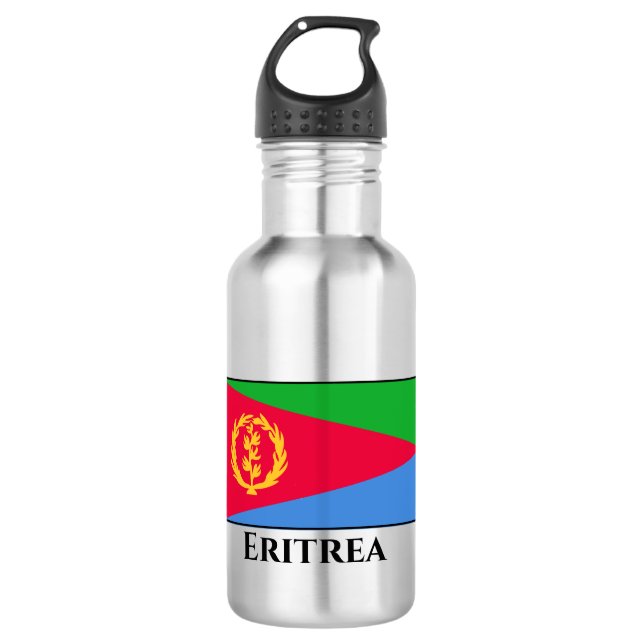Flagge Eritrea Edelstahlflasche (Vorderseite)