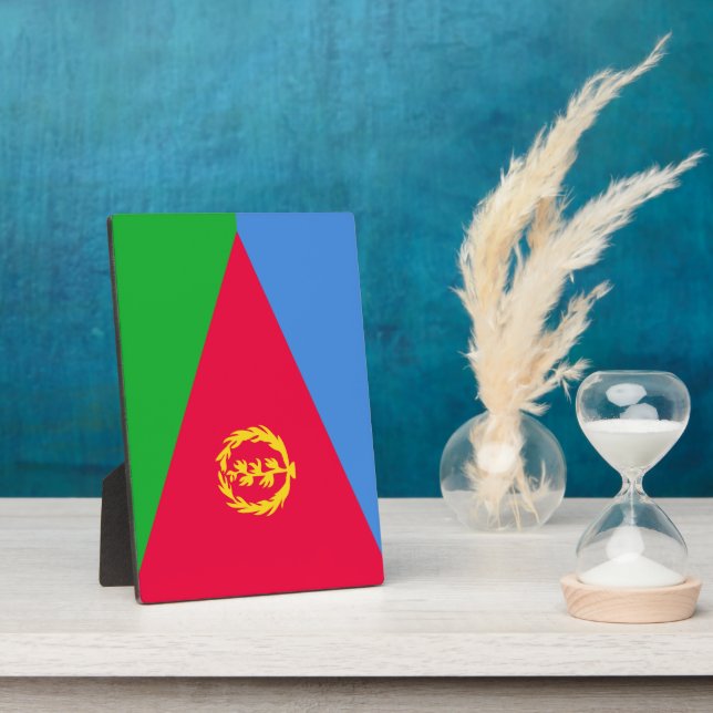 Flagge Eritrea Fotoplatte (Seite)